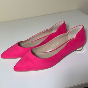 White House Black Market hot pink flats